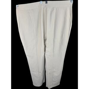 G by Giuliana Capucno Beige Ponte Knit Pull-On Pants Front‎ Slits Women's 2X NWT